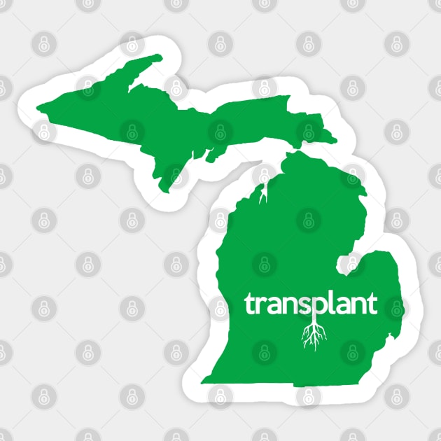 Michigan Transplant MI Detroit Green Sticker by mindofstate